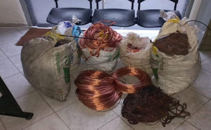 Polícia recupera uma tonelada de cobre furtado em Taubaté