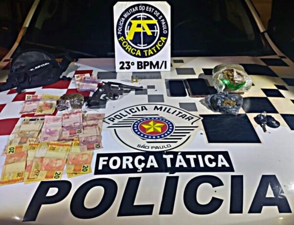 Homem é preso por tráfico de drogas e porte ilegal de arma de fogo em Guaratinguetá